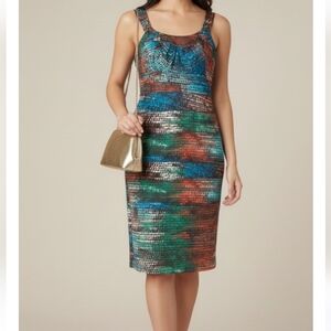Signature by sangria multi color dress size 10